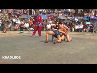 vietnam traditional wrestler accidental nudity